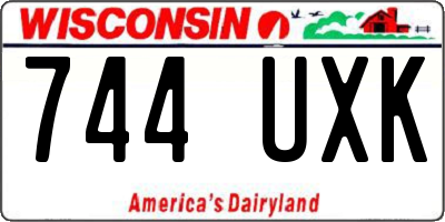 WI license plate 744UXK