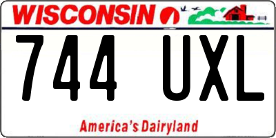 WI license plate 744UXL