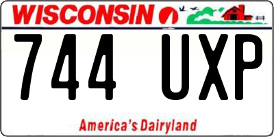 WI license plate 744UXP