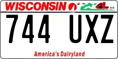 WI license plate 744UXZ