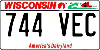 WI license plate 744VEC
