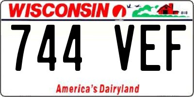 WI license plate 744VEF