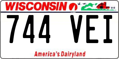 WI license plate 744VEI