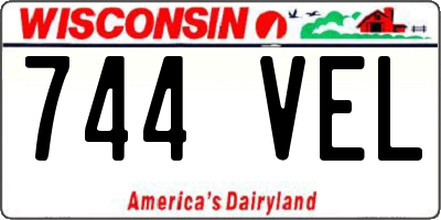 WI license plate 744VEL