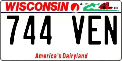 WI license plate 744VEN