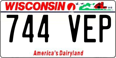 WI license plate 744VEP