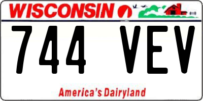 WI license plate 744VEV