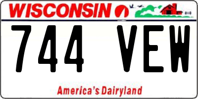 WI license plate 744VEW