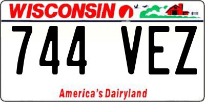 WI license plate 744VEZ