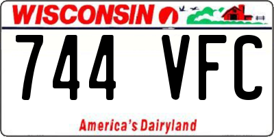 WI license plate 744VFC