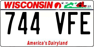 WI license plate 744VFE