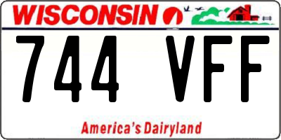 WI license plate 744VFF