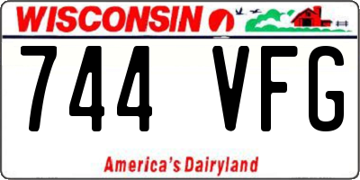 WI license plate 744VFG