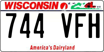 WI license plate 744VFH
