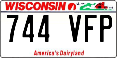 WI license plate 744VFP