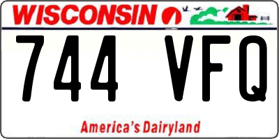 WI license plate 744VFQ