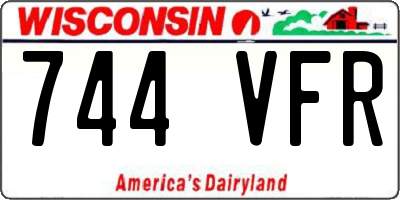 WI license plate 744VFR