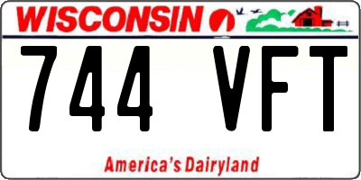 WI license plate 744VFT