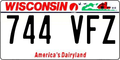 WI license plate 744VFZ