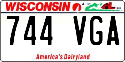 WI license plate 744VGA