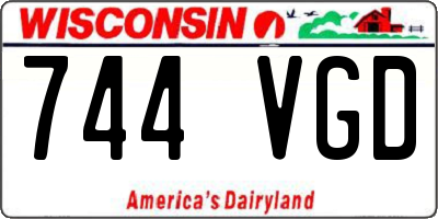 WI license plate 744VGD