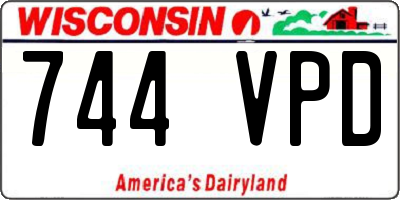 WI license plate 744VPD