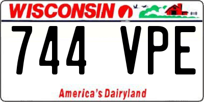 WI license plate 744VPE
