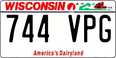 WI license plate 744VPG
