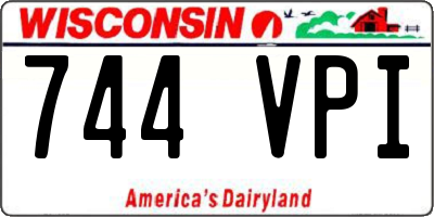 WI license plate 744VPI