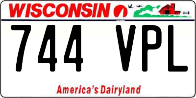 WI license plate 744VPL