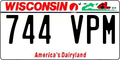 WI license plate 744VPM