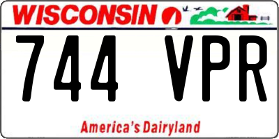 WI license plate 744VPR