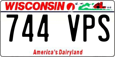 WI license plate 744VPS