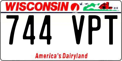 WI license plate 744VPT