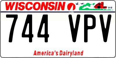 WI license plate 744VPV