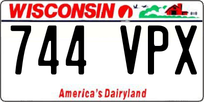 WI license plate 744VPX