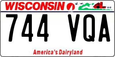 WI license plate 744VQA