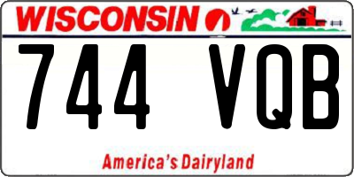 WI license plate 744VQB