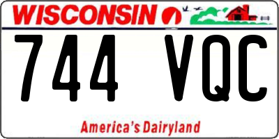 WI license plate 744VQC