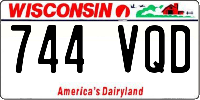 WI license plate 744VQD