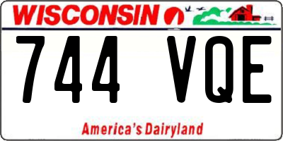 WI license plate 744VQE