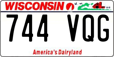 WI license plate 744VQG