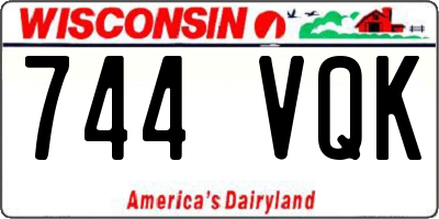 WI license plate 744VQK