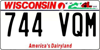 WI license plate 744VQM