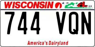 WI license plate 744VQN