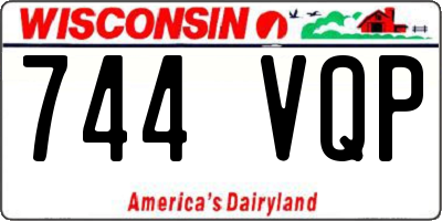 WI license plate 744VQP