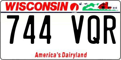 WI license plate 744VQR