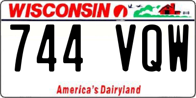 WI license plate 744VQW