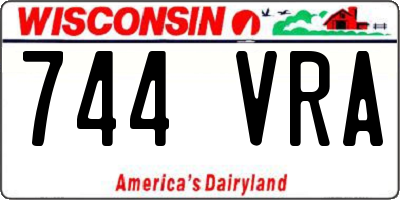 WI license plate 744VRA