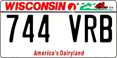 WI license plate 744VRB